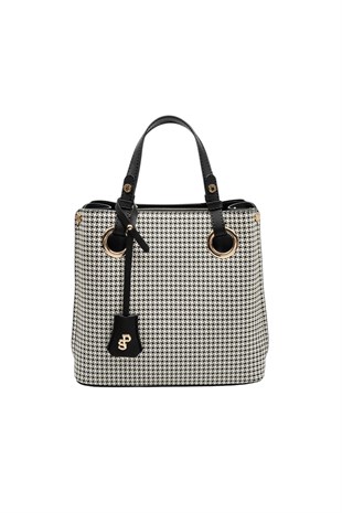 Silver & Polo SP975 Kadın El Çantası King Desen Siyah-Siyah