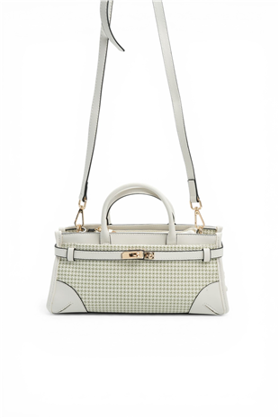 Silver & Polo SP1260 Kadın El Çantası King Desen Yeşil-Kemik