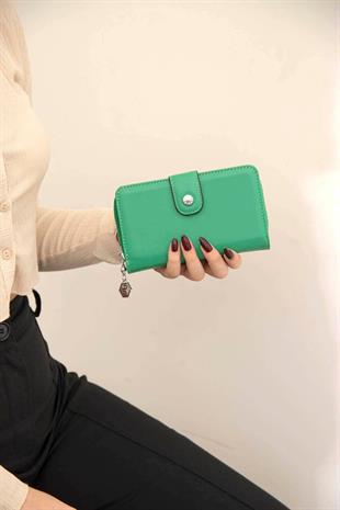 Silver & Polo SP882 Kadın Cüzdan & Kartlık Düz Çimen Yeşili