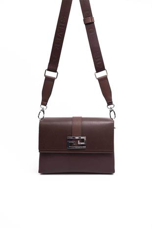 Silver & Polo SP1009 Kadın Çapraz Çanta Düz Kahve