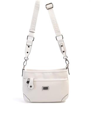 Silver & Polo SP1160 Kadın Çapraz Çanta Petek Beyaz