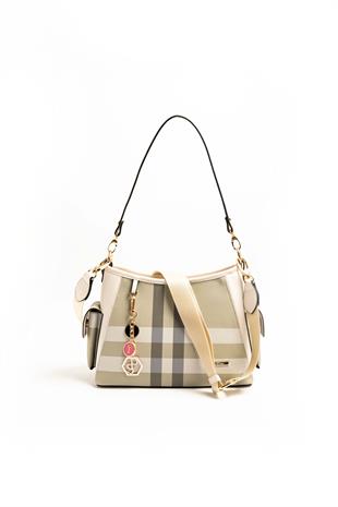 Silver & Polo A.Yeşil - Kemik SP1183 Kadın Omuz Çantası