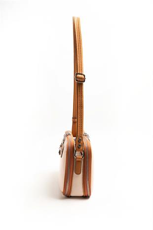 Silver & Polo Bej - A.Taba SP899 Kadın Çapraz Çanta