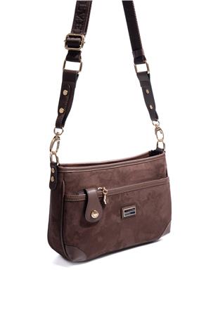 Silver & Polo SP1160 Kadın Çapraz Çanta Süet Kahve