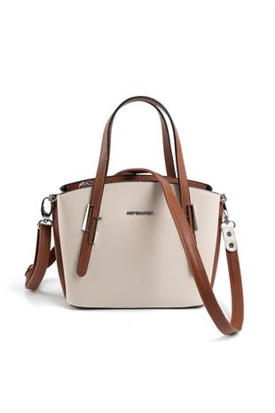 Silver & Polo Bej - Taba SP1021 Kadın El Çantası