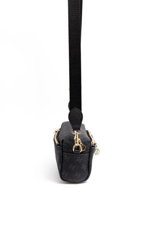 Silver & Polo SP1142 Kadın Çapraz Çanta Monogram Siyah