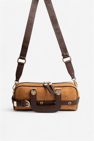 Silver & Polo SP1258 Kadın El Çantası Süet Taba-Kahve