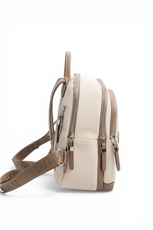 Silver & Polo SP1265 Kadın Sırt Çantası Petek Bej-Latte
