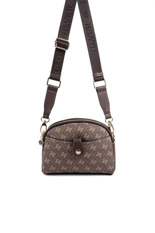 Silver & Polo SP1144 Kadın Çapraz Çanta Monogram Kahve
