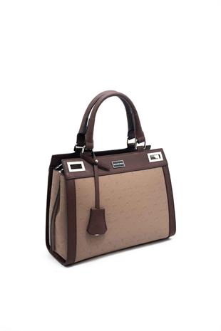 Silver & Polo SP1174 Kadın El Çantası Fashion Bizon-Kahve