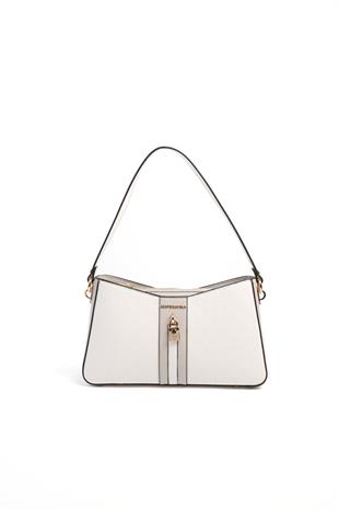 Silver & Polo Beyaz - A.Gri SP1102 Kadın Omuz Çantası