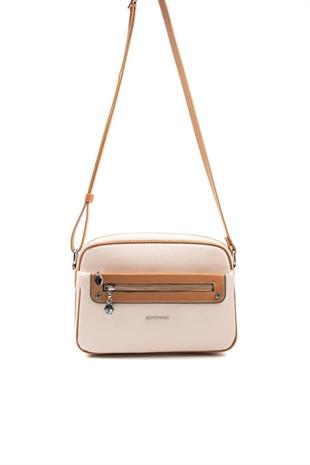 Silver & Polo SP753 Kadın Çapraz Çanta Petek Bej-A.Taba