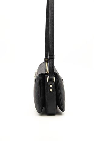 Silver & Polo SP784 Kadın Çapraz Çanta Monogram Siyah