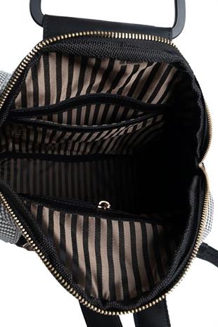 Silver & Polo SP771 Kadın Sırt Çantası Petek Beyaz-A.Gri