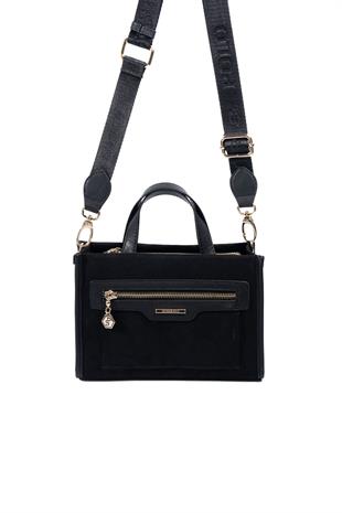 Silver & Polo SP1271 Kadın El Çantası Süet Siyah