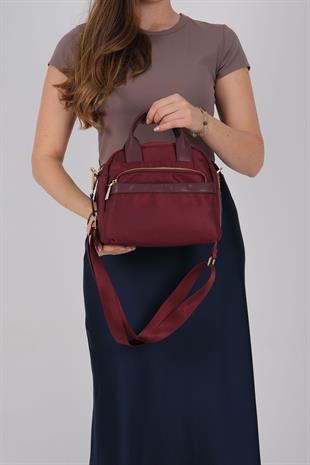 Silver & Polo SP1216 Kadın El Çantası Saten Bordo-Bordo