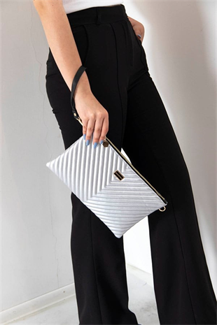 Silver Polo A.Gümüş - A.Gümüş Kapitone V Kadın Portföy ve Clutch El Çantası SP1034