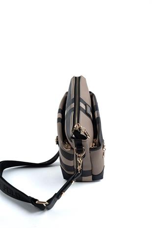 Silver & Polo SP1110 Kadın Çapraz Çanta Ekose Kahve-Siyah
