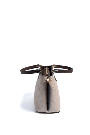 Silver & Polo SP987 Kadın El Çantası Logolu Nut-Kahve