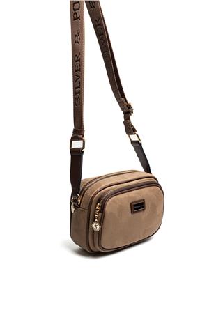 Silver & Polo SP1111 Kadın Çapraz Çanta Süet Vizon-Kahve