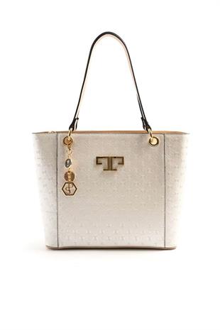 Silver & Polo SP1176 Kadın Omuz Çantası Logolu Sedef-S.Nut