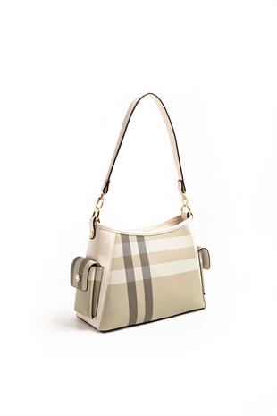 Silver & Polo A.Yeşil - Kemik SP1183 Kadın Omuz Çantası