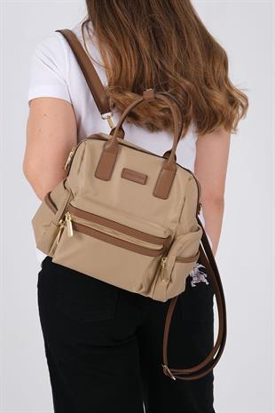 1211 Kadın Sırt Çantası  Vizon-Camel