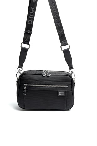 Silver & Polo SP1280 Kadın Çapraz Çanta Petek Siyah-Siyah