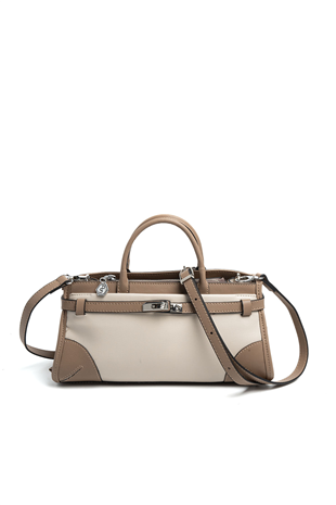 Silver & Polo SP1260 Kadın El Çantası Düz Bej-Latte