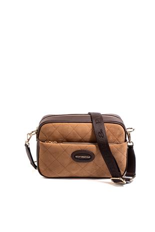 Silver & Polo SP1267 Kadın Çapraz Çanta Logolu Taba-Kahve
