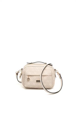Silver & Polo SP1186 Kadın Çapraz Çanta Monogram Taş-Kemik