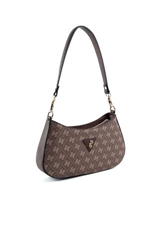 Silver Polo SP1251 Kadın Omuz Çantası Monogram Kahve-Kahve