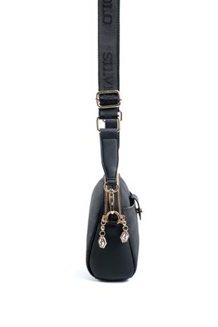 Silver & Polo SP1144 Kadın Çapraz Çanta Monogram Siyah