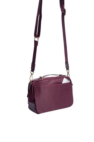Silver Polo SP1221 Kadın Çapraz Çanta Saten Bordo-Bordo