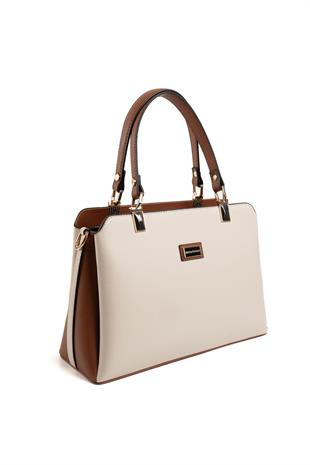 Silver & Polo Bej - Taba SP972 Kadın El Çantası