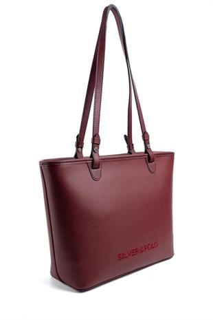 Silver & Polo SP1204 Kadın Omuz Çantası Düz Bordo