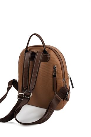 Silver & Polo SP1265 Kadın Sırt Çantası Petek Karamel-Kahve