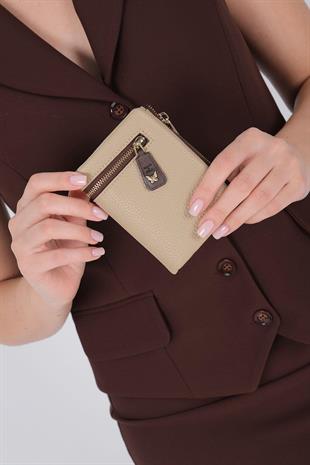 SP1197 Cüzdan & Kartlık  Bej