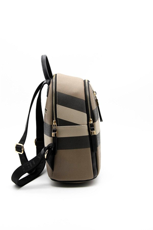Silver & Polo SP901 Kadın Sırt Çantası Ekose Kahve-Siyah