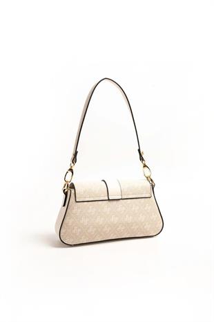 Silver Polo SP1177 Kadın Omuz Çantası Monogram Taş-Kemik