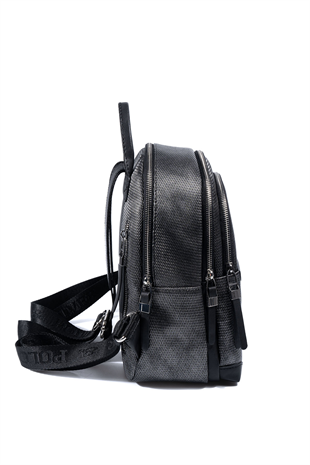 Silver & Polo SP1265 Kadın Sırt Çantası Petek M.Gümüş-Siyah