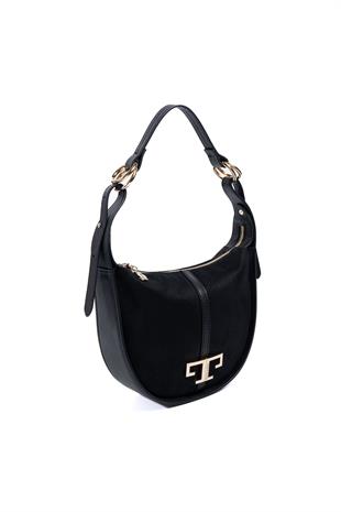 Silver & Polo SP1270 Kadın Omuz Çantası Süet Siyah-Siyah