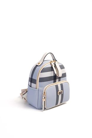 Silver & Polo Mavi - Kemik SP1130 Kadın Sırt Çantası