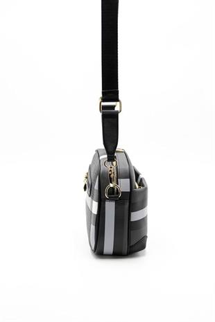 Silver & Polo SP1094 Kadın Çapraz Çanta Ekose Siyah
