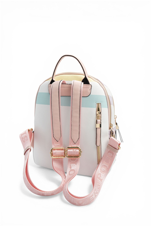 Silver & Polo SP1265 Kadın Sırt Çantası Ekose Lila-Pembe