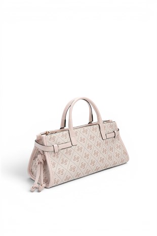 Silver Polo Pembe - Pudra Monogram Kadın El Çantası SP1260