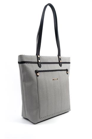 Silver & Polo Siyah Beyaz - Siyah SP1203 Kadın Omuz Çantası