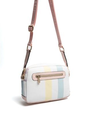 Silver & Polo SP1201 Kadın Çapraz Çanta Ekose Lila-Pembe