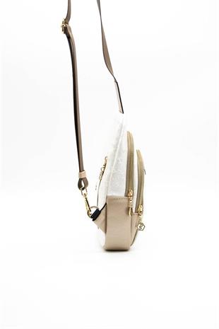 Silver & Polo SP959 Kadın Vücut Çantası Logolu Sedef-S.Nut