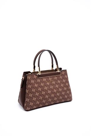 Silver & Polo SP913 Kadın El Çantası Monogram Kahve